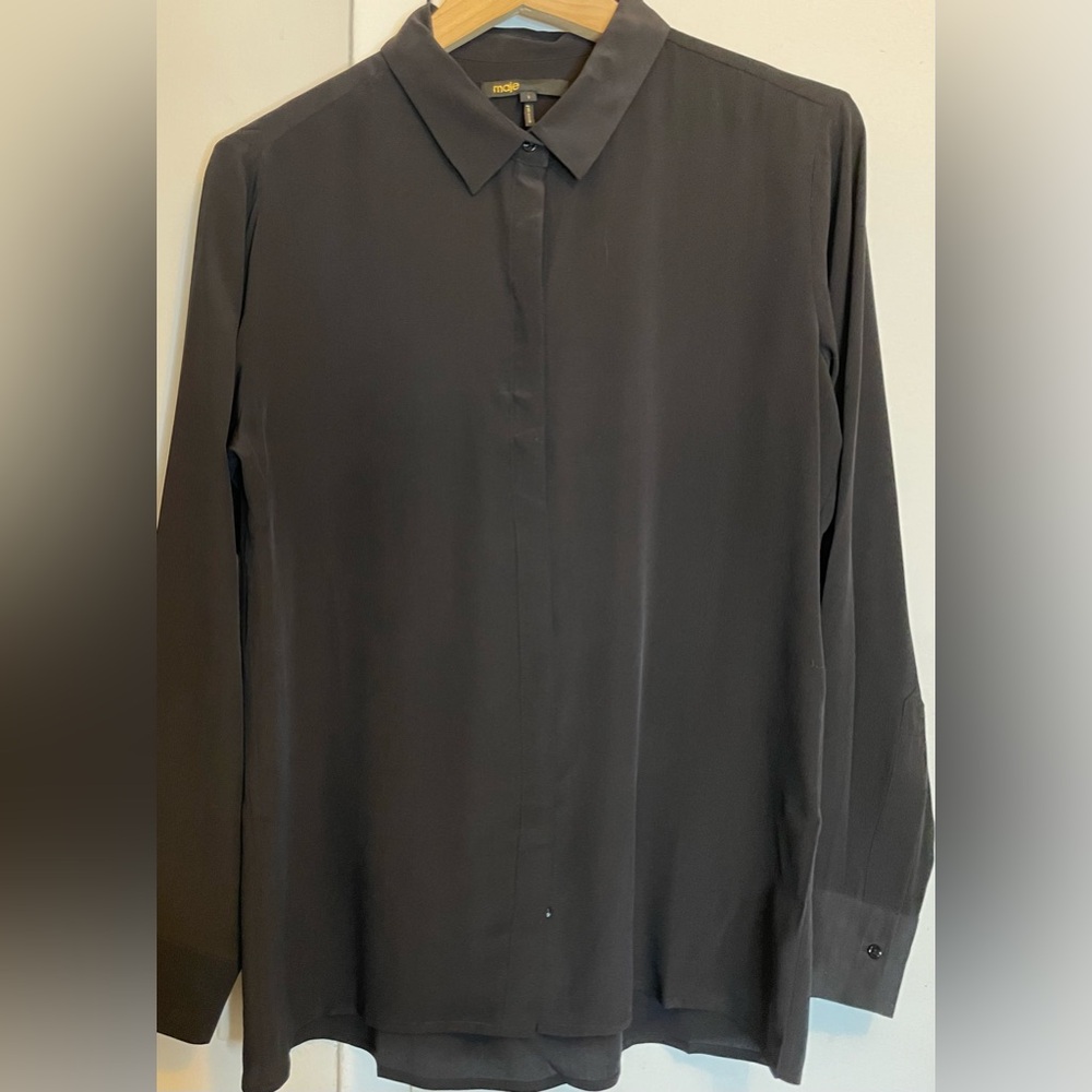Maje black silk blouse maje blouse maje buttonup womens buttonup blouse black
